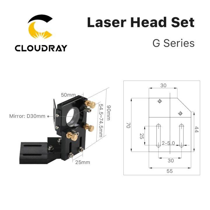 cloudray-co2-laser-head-set-mirror-diameter-30mm-and-lens-diameter-25mm-focal-length-63-5-amp-101-6mm-for-high-power-co2-laser-head