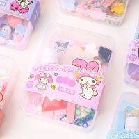 DJDK น่ารักน่ารักๆ น่ารักมากๆ กล่องเก็บของสำหรับเก็บ เมโลดี้ วัสดุคลิปผม Cinnamoroll กาวครีมทาหน้า สติกเกอร์คู่มือ guka ชุดสติ๊กเกอร์ชนิดบรรจุกล่อง ของเล่นตกแต่งวัสดุแบบทำมือ เครื่องมือบัตรโกโอ