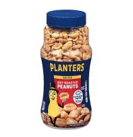 Planters Heart Healthy Dry Roasted Peanuts Original (salted) 16oz แพนเตอร์ ถั่วลิสง คั่ว ออริจินอล รสเกลือ 453g.