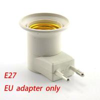 ขั้วหลอดไฟ LED E27เซ็นเซอร์ตรวจจับอินฟราเรดการเหนี่ยวนำ PIR 110V-240V 60W พร้อมสวิตช์ควบคุมแสงอะแดปเตอร์ซ็อกเก็ตหลอดไฟไฟติดเพดานสีขาว &amp; Co