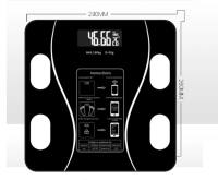อัจฉริยะไขมันในร่างกาย BMI ขนาดเครื่องชั่งน้ำหนักดิจิตอลครัวเรือนวิเคราะห์องค์ประกอบของร่างกายกับ App ศัพท์สมาร์ทสมาร์ทสมาร์ท