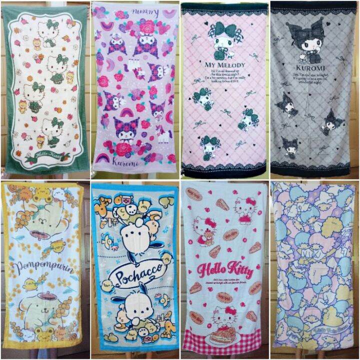HelloKitty my melody cotton bath towel quilt凯蒂猫美乐蒂纯棉毛巾浴巾吸水毛巾被
