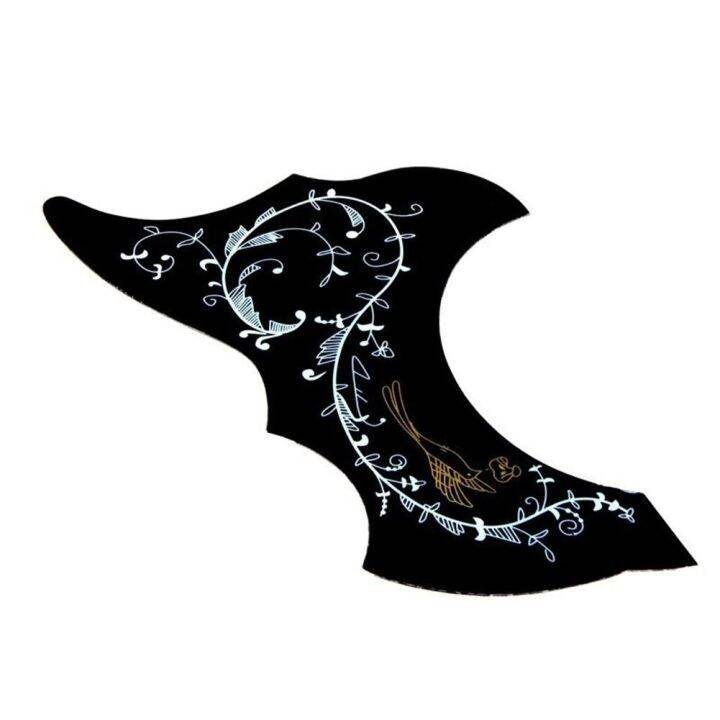 fashion-flower-and-bird-pattern-wing-shaped-guitar-pickguard-self-adhesive-pick-guard-sticker-for-instrument-acoustic-guitar-guitar-bass-accessories