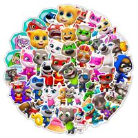 50Pcs Cartoon Anime Talking Tom Cat Stickers for Car Laptop Luggage Phone Decal Waterproof Graffiti Sticker Decor Toys Kids Gift