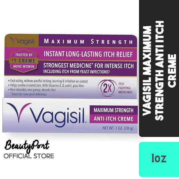 Vagisil Maximum Strength Feminine Anti Itch Cream With Benzocaine For Women Helps Relieve Yeast