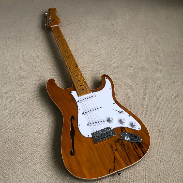 New Arrival Fender Stratocaster Semi Hollow Body Electric Guitar Natral