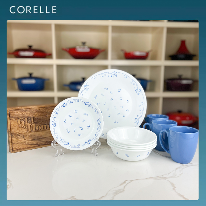 Corelle Authentic Classic Provincial Blue 16Piece Dinnerware Set
