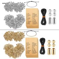 DIY celet Making Kit Round Spacer Beads Long Tube Spacer Beads Manually Adjustable celet Necklace Morse Code Card