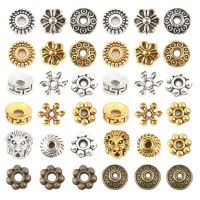 Metal Rondelle Spacer Beads Gold Color Rhinestone Crystal Loose Flat Round Beads for Jewelry Making DIY Bracelet Accessories