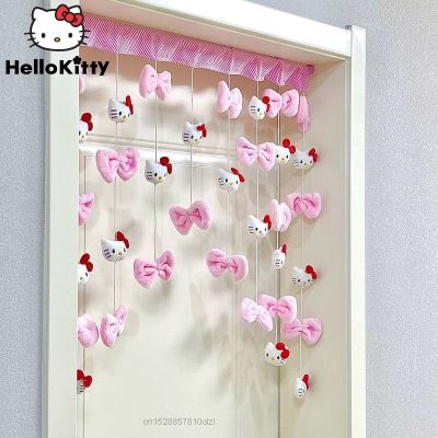 Sanrio Hello Kitty ทำนองของฉันม่านประตูน่ารักคาวาอี้สาว Y2K ตกแต่งห้องนั่งเล่นตุ๊กตาผ้ากำมะหยี่ตกแต่งตกแต่งผนังห้องประดับ