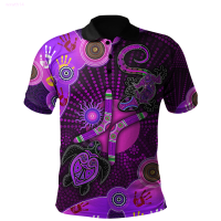 【high quality】  Original Naidoc Week 3d Printed Polo Shirt 2021 Lizard Turtle Purple T-shirt Mens And Womens Summer T-shirt