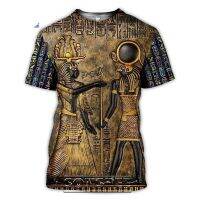 Summer mens sonspee antique bone bird Pharaoh t rough fashion hip hop camouflage short sleeve 3D printing eye of Horus 2O