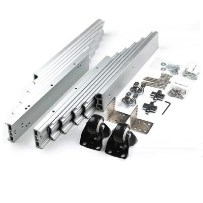 Concealed Folding Table Guide Rail Hinge  Aluminum Telescopic Cabinet  Slide   Flat Push  Furniture Hardware Door Hardware Locks