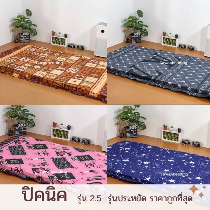 ลดราคา-ที่นอนปิคนิครุ่นหนา2-5-2นิ้ว-ราคาประหยัด-ขนาด-3-5ฟุต-5ฟุต-6ฟุต-ลายการ์ตูน