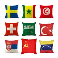 United States Sweden Switzerland Nigeria Pillow Case Cushion Cover for Car Sofa Super Soft Plush Decor National flag Pillowcase