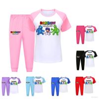 COD SDFGDERGRER NS3 Roblox Rainbow Friends kids Casual pajamas Suit trousers Sleeve T shirt Set Fashion Printing Two piece Thin