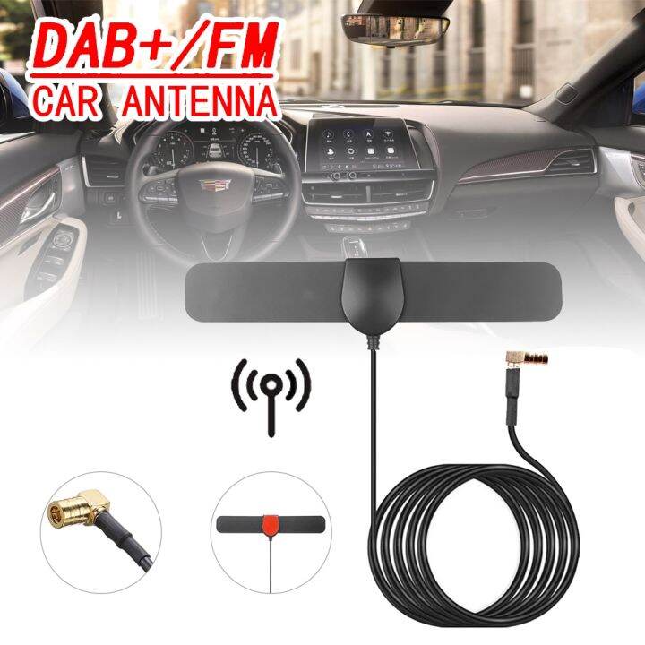 1Pc Universal DAB+FM Radio Car Antenna Signal Amplifier Aerial Plug