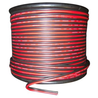 22 Gauge 15m Red Black Zip Wire AWG Cable Power Ground Stranded Copper Car