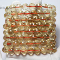 Meiahn natural AA Citrine faceted round loose beads bracelet quartz stone for jewelry making desgin gift