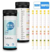 100x Water Test Strips 16 in 1 Sample PH Paper for Aquarium Tank Inspection Tools