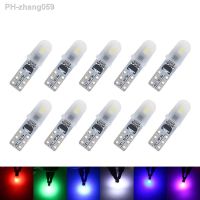 10 Pcs T5 Auto Car Dashboard Lights 2 3014 SMD Reading Instrument Panel Lamp No Polarity Led Bulb White 12V DC