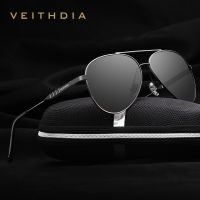 แว่นกันแดด VEITHDIA แบรนด์แฟชั่นดีไซน์เนอร์ Unisex อลูมิเนียมแว่นตากันแดดผู้ชายเลนส์กระจกโพลาไรซ์แว่นตากันแดดชายสำหรับผู้หญิง6698 OPPEL