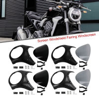 Amark ด้านหน้าไฟหน้ากระจก Fairing Cover Guard Flyscreen กระจก Cafe สำหรับ Honda CB1000R CB650R CB 650R 1000R 2018 2019 2020 2021 2022 ABS พลาสติกใหม่