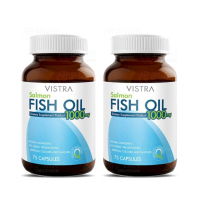 Vistra Salmon Fish Oil 1000 mg 2x75 Capsules วิสทร้า น้ำมันปลา แซลมอน