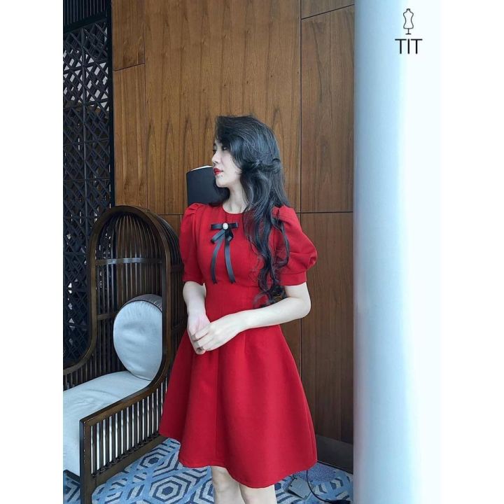 9 mẫu váy đỏ xinh ngất lại chẳng kén dáng chị em tia gấp để Tết này diện   Tin tức Online