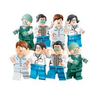 [Funbrick] ชุดของเล่นตัวต่อฟิกเกอร์ Ninja Superhero Fire Brigade Doctor Nurse 8 ชิ้น