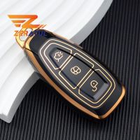 fgjfykjd For Ford Focus 3 4 ST Mondeo MK3 MK4 Fiesta Fusion Kuga 2013 2014 2015 2017 TPU Car Remote Smart Key Case Cover Shell Fob Holder