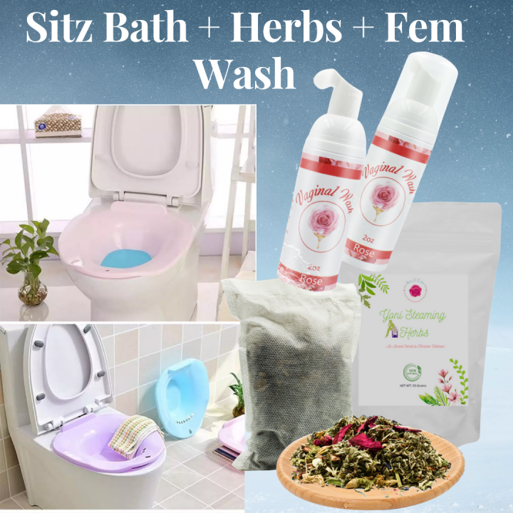 COMBO [Sitz Bath + Steaming Herbs + Feminine Wash] Steaming Tool Avoid