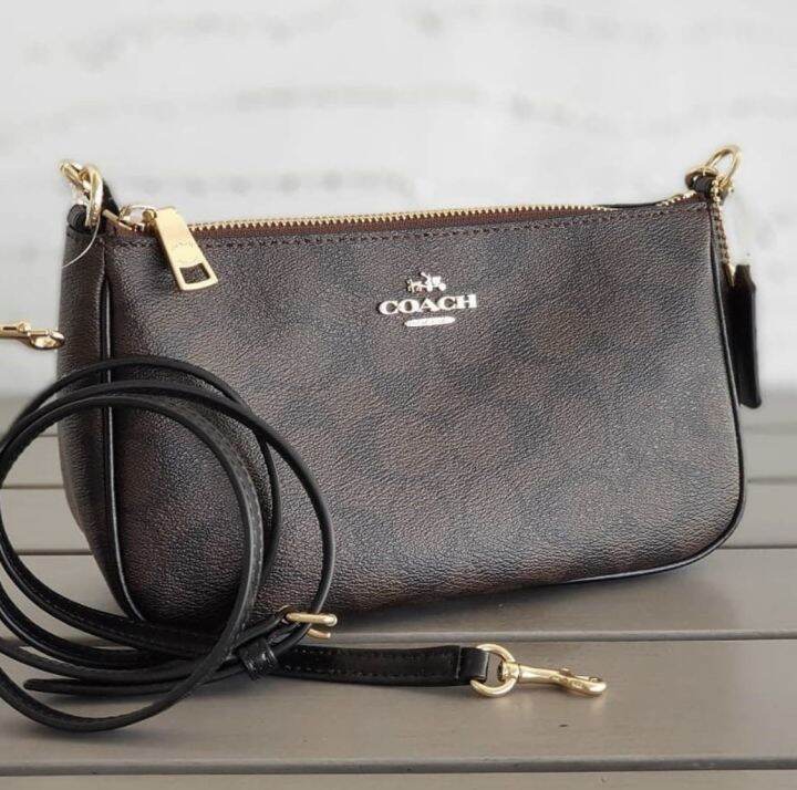 Coach F58321 Messico Top Handle Pouch in Signature Coated Canvas with