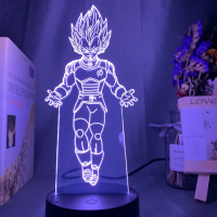 อะนิเมะ Goku Vegeta 3D Led Night Light Z โคมไฟตั้งโต๊ะเด็กตกแต่งห้องนอนวันเกิดและคริสต์มาสของขวัญสำหรับเด็ก