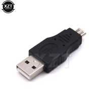 Konverter Adaptor USB Ke Mikro 5P Terbaru USB 2.0 A Jantan Ke Data B Mikro dan Adaptor Kabel Pengisi Daya untuk Samsung untuk HTC