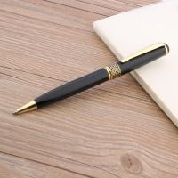 1PC metal gift pen Classic Black GOLDEN STUDENT Ballpoint Pen