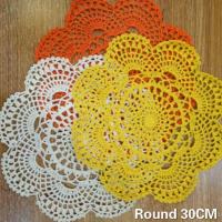 【CW】♕✗◙  30CM Round Pastoral Mantel Individual Table Coaster Crochet Doily Banquet Placemat