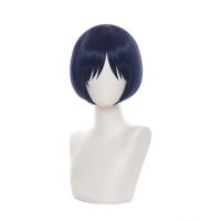 Genshin Impact Cosplay Wigs Scaramouche 30cm Blue Purple Black Heat Resistant Synthetic Hair Anime Cosplay Wig Wig Cap