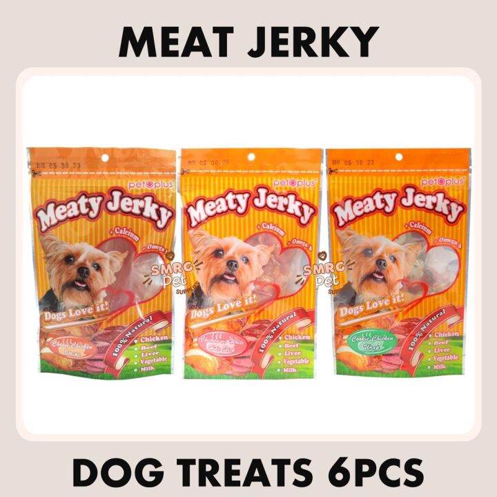 Meat Jerky Dog Treats Chewy Chicken Strip Chicken with White Hide Side