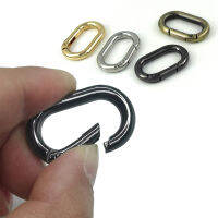 รูปไข่ฤดูใบไม้ผลิ O แหวนเปิด Trigger Clasps คลิปกระเป๋าหนังหัตถกรรมเชื่อมต่อหัวเข็มขัดพวงกุญแจจี้พวงกุญแจ Snap Hook Carabiner-JieLOE