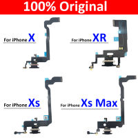 สำหรับ iPhone X XR XS Max Dock Connector Micro USB Charger บอร์ดชาร์จพอร์ต Flex Cable ไมโครโฟนพร้อมโลโก้-harjea4397887