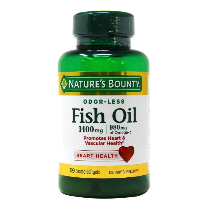 Nature's Bounty, Fish Oil, 1400 mg, 39 Coated Softgels Lazada PH
