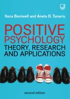 หนังสืออังกฤษใหม่ Positive Psychology: Theory, Research and Applications (2ND) [Paperback]