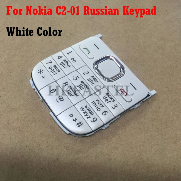 สำหรับ-nokia-c2-01โทรศัพท์มือถืออังกฤษรัสเซียแป้นพิมพ์อาหรับฮีบรูสำหรับ-c2-c2-01อะไหล่ฝาครอบตัวเครื่อง
