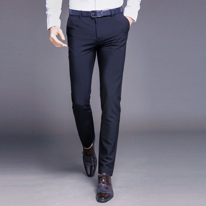 junpinmingbo-กางเกงขายาวบางระบายอากาศได้ดี-บางกางเกงกางเกงสำหรับชุดสูทสำหรับใส่ทำงานในสำนักงานในนักธุรกิจผู้ชายฤดูร้อน