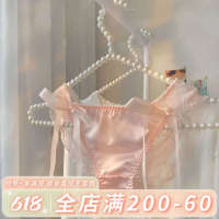 Sexy Ballet ~ Japanese Underwear Womens Sexy Back Lace Sweet and Cute Bow Solid Color Breathable Cotton Crotch