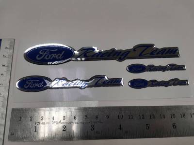 สติ๊กเกอร์ ชุด เทเรซิ่นนูนอย่างดี สำหรับรถ Ford คำว่า Ford Racing Team ติดรถ แต่งรถ ฟอร์ด sticker สวย ติดก้านล้อรถ ติดกันสาดรถ ติดก้านล้อ ติดกันสาด