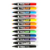 (KTS)ปากกาไวท์บอร์ดสีสะท้อนแสง TEX 713 เขียนกระจกและลบได้ มีหลากสีให้เลือก