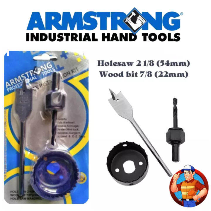 Armstrong Door Lock Knob Installation Kit Standard Size Hole Saw Set