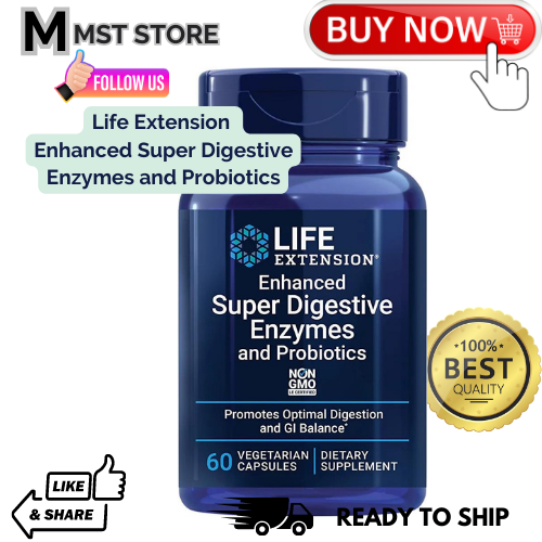 Life Extension Enhanced Super Digestive Enzymes and Probiotics 60